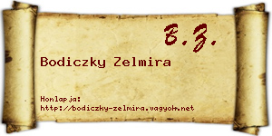Bodiczky Zelmira névjegykártya